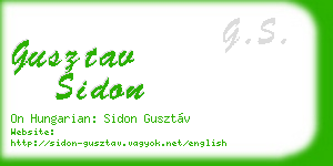 gusztav sidon business card